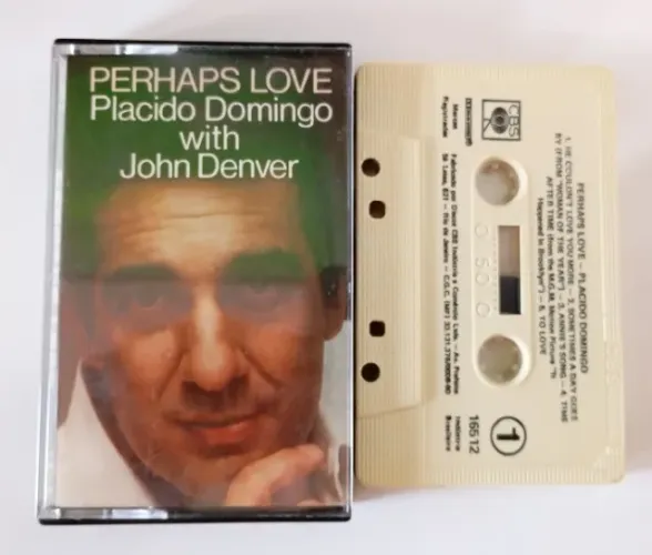 Fita Cassete K7 Placido Domingo With John Denver Perhaps Love
