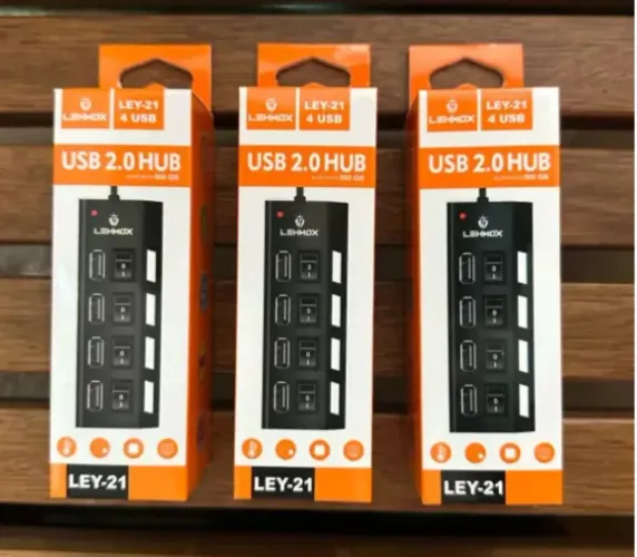 Hub USB 2.0 4 Portas - Novo