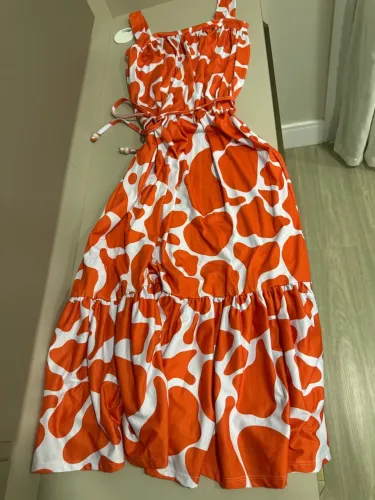 Vestido Longo Estampa Animal