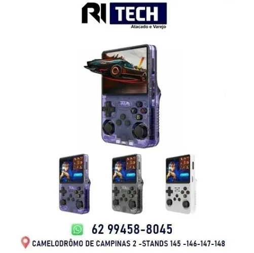 FÉRIAS Videogame Portátil Retro R36S +1000 Jogos Tela IPS 3,5
