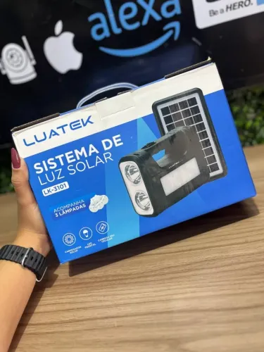 Sistema de Luz Solar Luatek LK-3101 Acompanha 3 Lâmpadas 