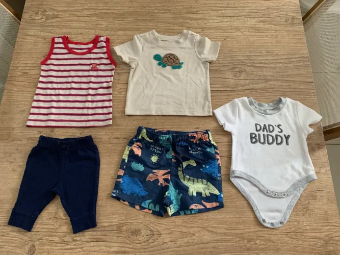 Camiseta bermuda para bebê