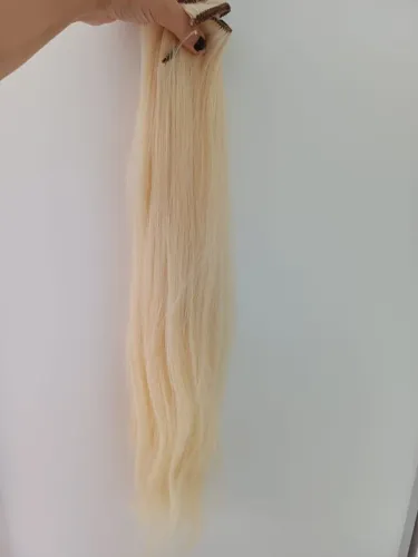 Cabelos loiros de 65 cm 2 tiras.