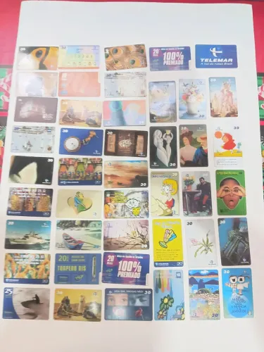 Lote de cartões telefônicos - 60 peças