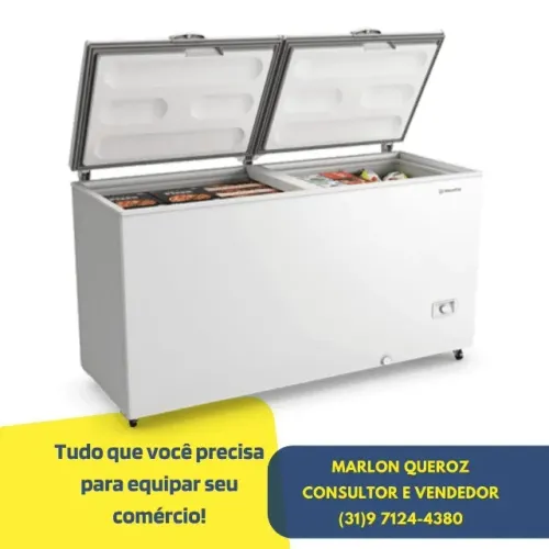 Freezer Horizontal 2 Tampas MetalFrio 540 Litros