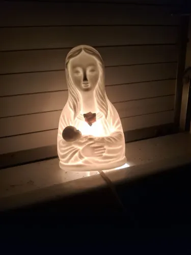 SANTA VIRGEM COM LUZ.RARIDADE.PERFEITO ESTADO