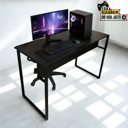 Mesa Gamer Reforçada 1,1m NOVA Multiuso Industrial para Computador Notebook de Escritório