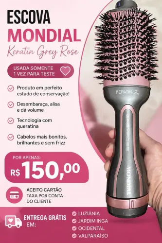 Escova secadora e modeladora Mondial
