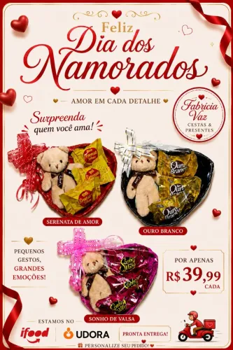  Chaveiro Ursinho Pelúcia e Bombons 