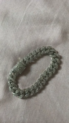 Colar + pulseira iced cuban
