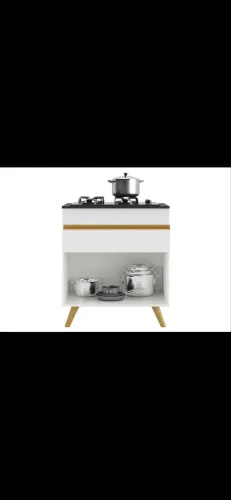Fogão cooktop 4 bocas + gabinete