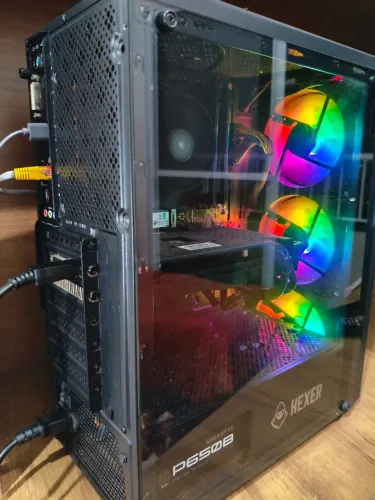 PC Gamer Completo Ryzen 5 5600G + RX 580 8GB + Monitor 144Hz + Teclado Mecânico