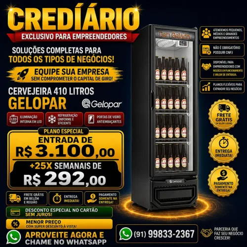 Geladeira Comercial Cervejeira no Crediário Para Empreendedores