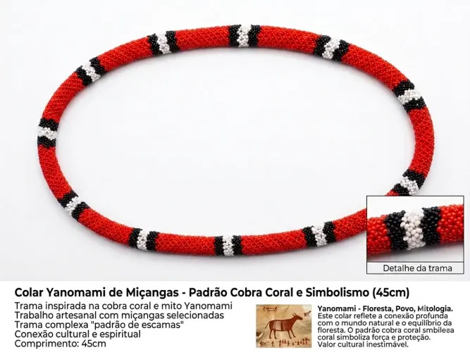 Colar coral YANOMAMI