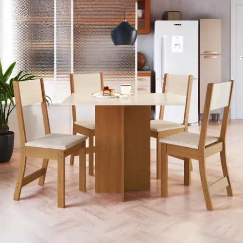 Conjunto de Mesa Talita 4 Cadeiras - Indekes - CAB SALVADOS