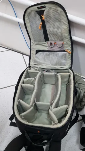 Mochila lowpro profissional cinegrafia foto