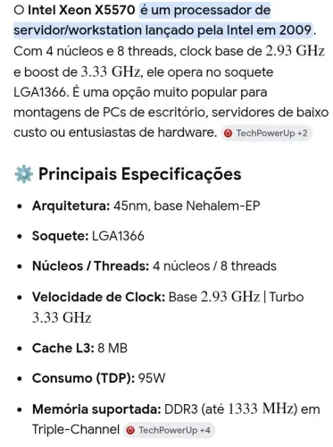 Processador Intel xeon x 5570