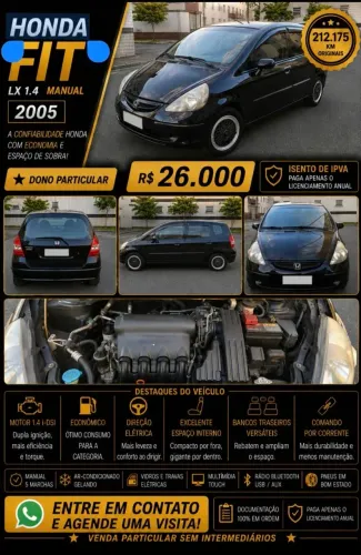Honda Fit LX 1.4/ 1.4 Flex 8v/16v 5P Mec. 2005