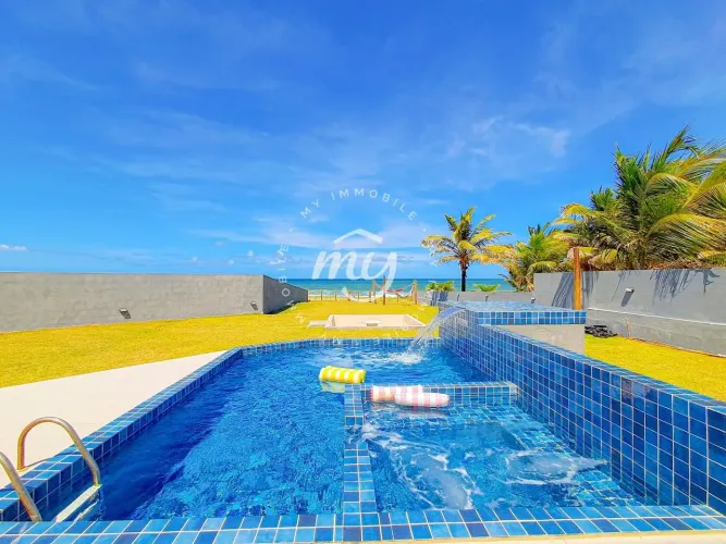 Águas de Sauípe| Casa Pé na Areia e Frente Mar| Mobiliada| 300m²| 4 Suítes| 5 Vagas