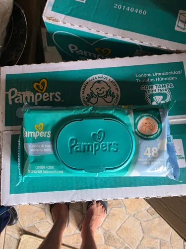 Lenços Umedecidos Pampers com 48 unidades