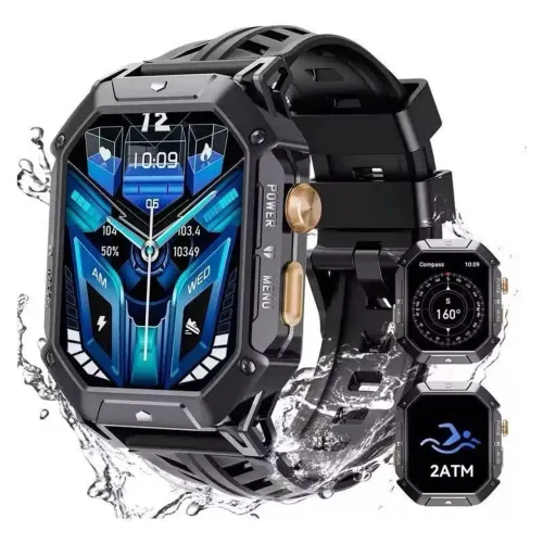 Smartwatch Cubot X1 Amoled  2,13" prova d'água Bateria enorme de 850mah Sports 2atm preto