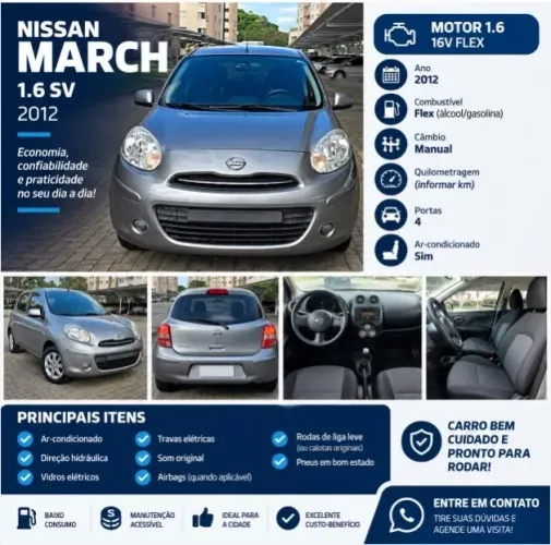 Nissan March SV 1.6 16V Flex Fuel 2012