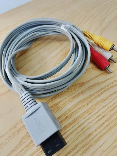 Cabo Áudio E Vídeo RCA Original Para Nintendo Wii E Wii U <br>