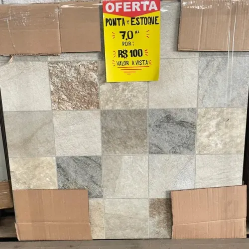 PONTA de ESTOQUE - PISO 70x70cm - 7,00M² POR: R$100