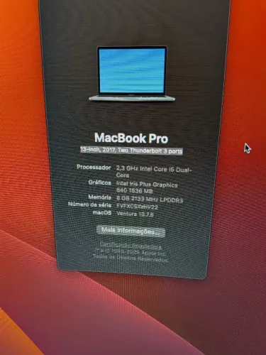 MacBook Pro 13? 2017 i5 8GB SSD