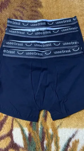 Kit 4 Cueca Boxer Usee Preta tamanho M