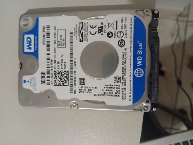 Hd WD Blue 500 gb formatado