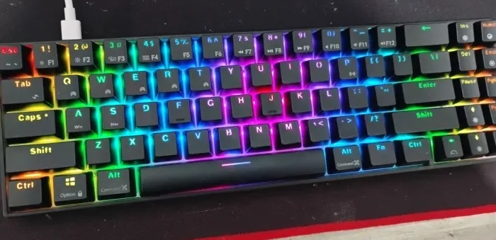 Teclado Mecânico com ou Sem Fio 70% Royal Kludge RK71 RGB (Switch Brown) - NOVO