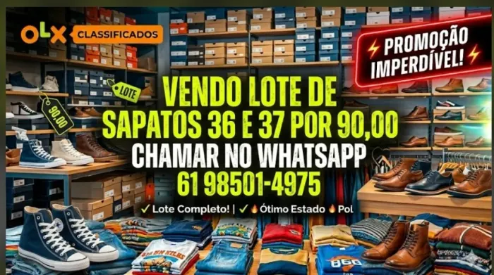 VENDO LOTE DE SAPATOS 36 E 37 POR 90,00 - CHAMAR NO WHATSAPP * 