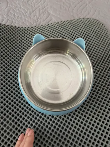 Tapete coletar areia + prato inox para gato