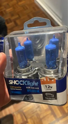 Lampada/ Farol H3 Shocklight Halogênia branca 6000k