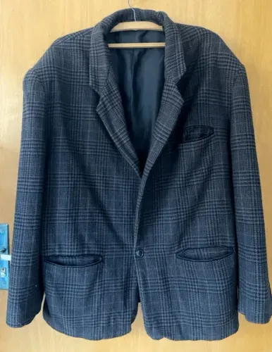 blazer de lã francesa vintage