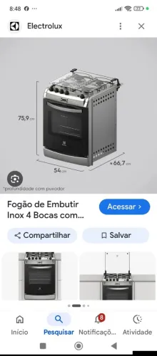 Fogão de embutir 