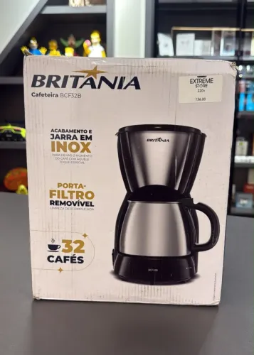 CAFETEIRA BRITANIA 32 CAFEZINHOS 1,2L JARRA EM INOX