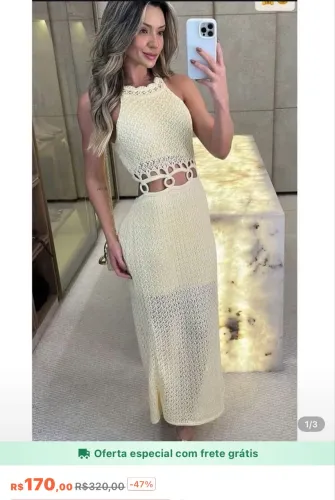 VENDE-SE VESTIDO AMARELO 