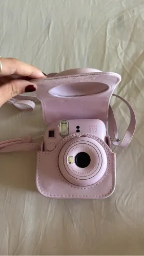 Instax Mini 12 Original Rosa + Capinha Original