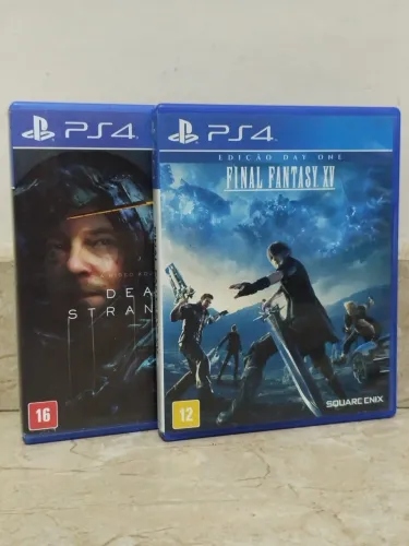 Kit final fantasy xv day one + death stranding ps4/ps5 usados em ótimo estado