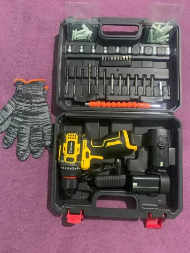 Parafusadeira/Furadeira Sem Fio 21V Brushless com Mandril de Aço + Kit Completo