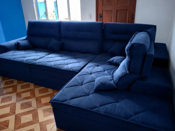Sofá Azul 8 lugares