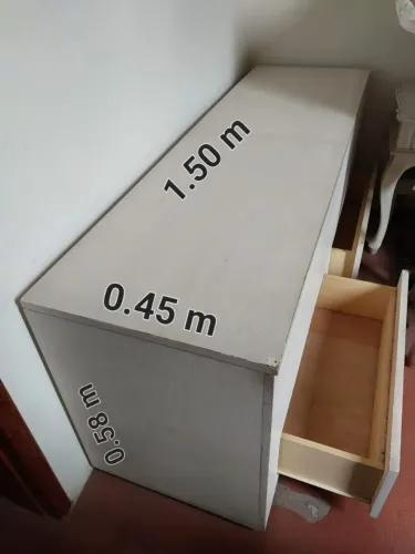 BAÚ BEIRA DE CAMA CASAL - MULTIUSO - PATINA COMPENSADO GROSSO - DUAS GAVETAS - RODINHAS