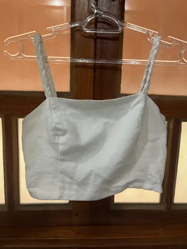 Cropped off white oh boy
