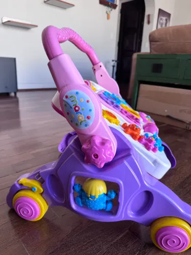 Andador Infantil Musical 4 em 1 Maral com Bichinhos de Encaixar Rosa