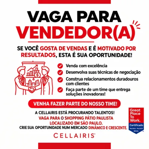 VENDEDOR(A) SHOPPING PÁTIO PAULISTA | SÃO PAULO