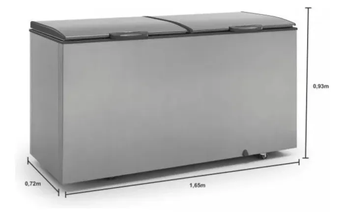 Freezer horizontal Gelopar GHBS-510 prateado 532L