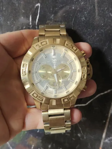 Relógio Legacy technos dourado 65cm