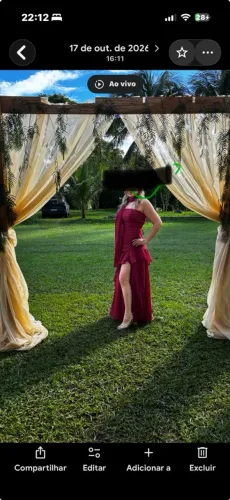 Vestido de madrinha Marsala usado por 6 horas